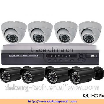 8ch CCTV dvr System /4pcs indoor/outdoor CCTV Cameras