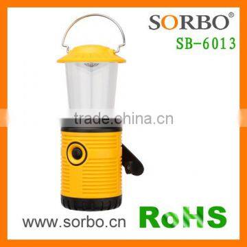 Emergency Hand Cranking LED hand lamp lantern for camping , hiking