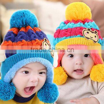 MZ3014 NEW Baby Kids Infant Winter Christmas Warm bear Knit Hat