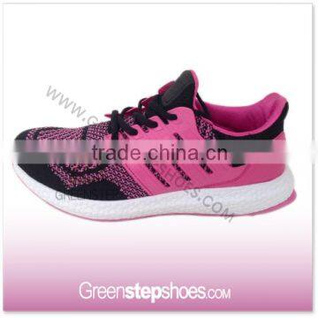 Skin Friendly Breathable Weave Knitting Free Run Walking Sports Shoes