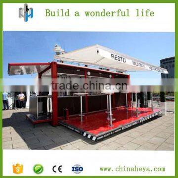 Low cost high quality 28 m2 container fast food restaurant