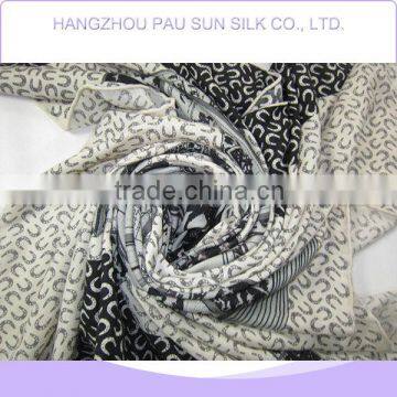 2016 Fashion designer grey wool scarf