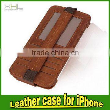 2016 best sell for iphone 6 leather cover with pocket