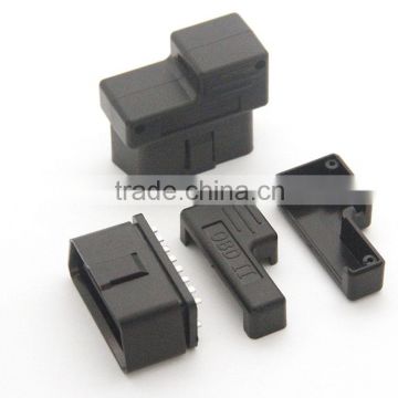 obd case and plug for diagnostic plastic housing obd2 enclosure competitive