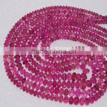 Pink Tourmaline Faceted Rondell