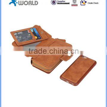 Multifunction Handbag Wallet Purse Detachable Magnet Case for Iphone 6 photo-3