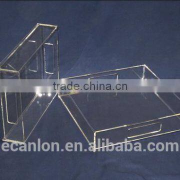 customize size clear acrylic serving tray