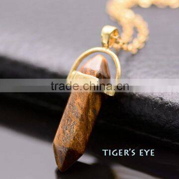 Nature Gems Crystal Pink Quartz Amethyst Point Gems Stone Pendant Gold Plated Druzy Stone Pendant Wholesale