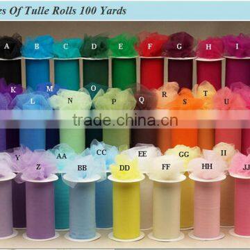 with paper card packing small rolls tutu tulle fabric