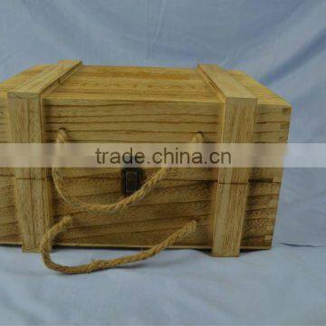 3 bottle wooden wine box