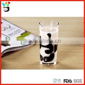 China drinking glass type panda drinking glass cup