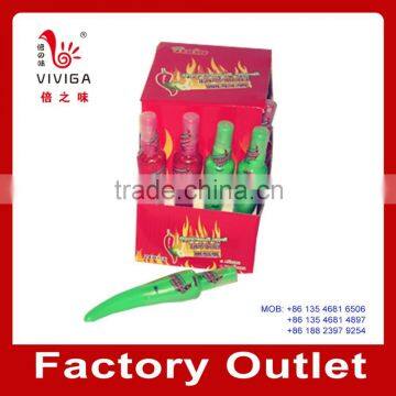 Hot chili shaped liquid fruit candy spray