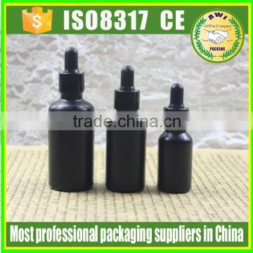 empty black matte child proof glass dropper bottles 30ml for e liquid wholesale