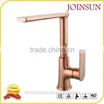 commercial rose gold brass kitchen faucet