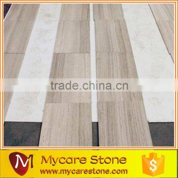 competitive chinese grey wooden vein marble flooring tile 12''x24''