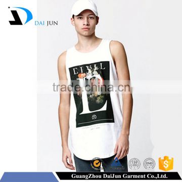 Daijun OEM wholesale white ad black cotton printed tank tops for men