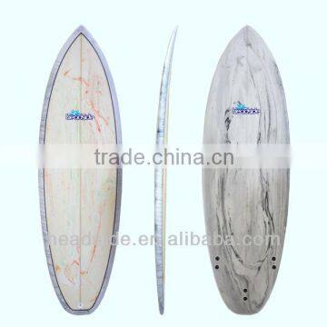 Wholesale resin tint PU foam marble design surfboard