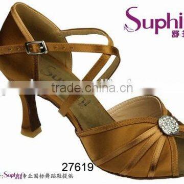 Big Crystal Nice Low Heel Evening Shoes for Women photo-4