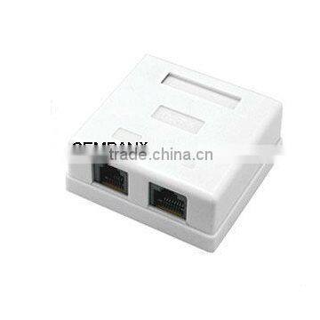 CAT6 UTP RJ45+RJ11 surface mount box