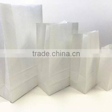 Flat White Kraft Paper Bag Square Bottom for Food Packaging photo-2