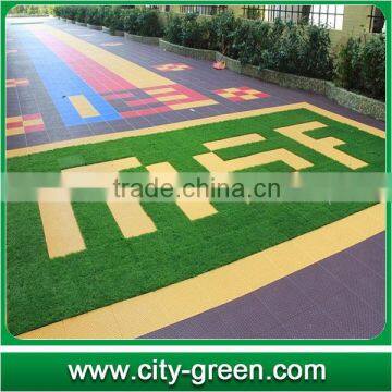 Sport Field Design Floor Grass Tile For Playground