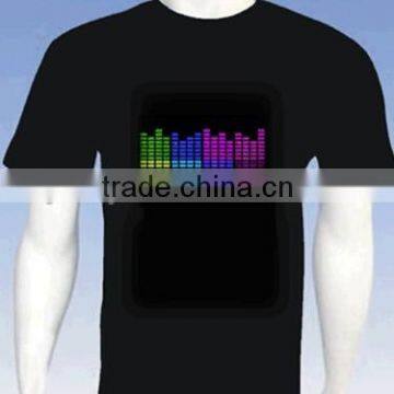 cool and fashion design hot selling EL t-shirt