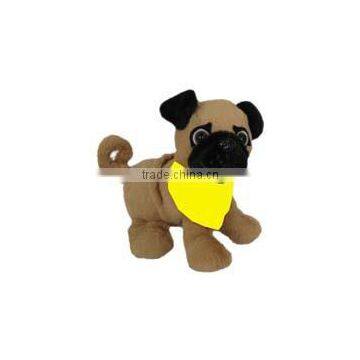 Logo soft plush stuffed little Pug Puppy Dog gift beanbag embroidery animal toys