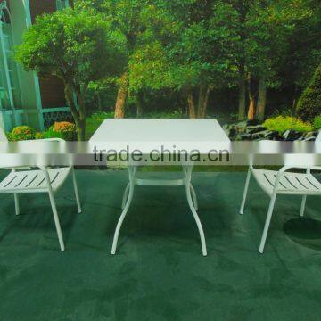 Casual Lifestyle Simple White Aluminum Outdoor Bistro Set