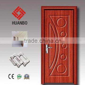 Latest design wood panel door wooden interior economic doors for rooms