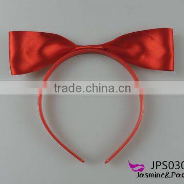 Simple design red bow headdress party hair band