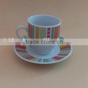 Turkish Coffee and Tea Set Ceramic Tea Cups and Saucers Sets Porcelain Cup and Saucer photo-3