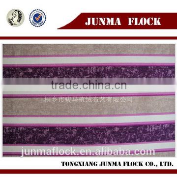 Fashion Textile design manufacturer China Junma Flock Grid Print Fabric