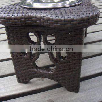 Ritzy Double Pet Food Bowl With Rattan Frame photo-5