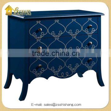 Chinese Style Wooden Storage Cabinet and Chest with 3-Drawers