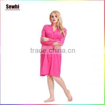 Wholesale Various Pure Color Bathrobe Plain Dyed Silk Kimono Robe photo-4