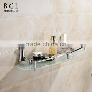News Modern Bathroom Accessories Hardware Zinc Alloy Items Glass Shelf photo-3