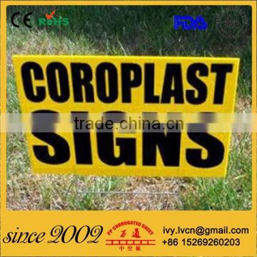 Factory Price Color Durable Outdoor Coroplast Sign Board