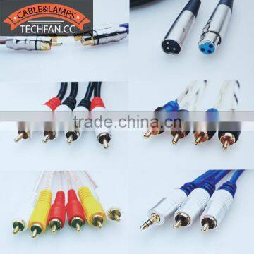 New design copper 3 rca car audio power cable supper flexible rca cable