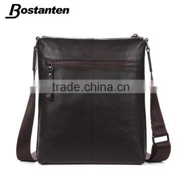 Real Leather Long Strap Men Shoulder Messenger Bag Laptop Bags photo-2
