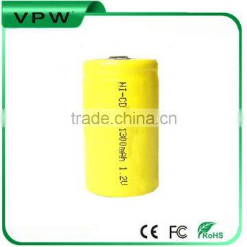 Trade assurance 2500mah 1.2V ni cd rechargeable battery