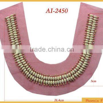Delicate White Beads Beaded Trim AI-2450 photo-2