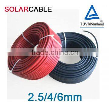 2.5/4/6mm Roll x MC4 Solar Connector Cable Black or Red TUV&UL Approval Power Cable for MC4/MC3 solar cable
