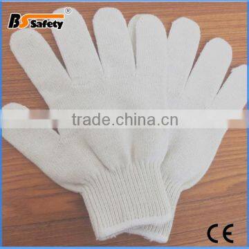 BSSAFETY cheap softtextile cotton knitted work gloves