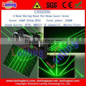 2013 Lanling beautiful green moving head and fat beam laser projector