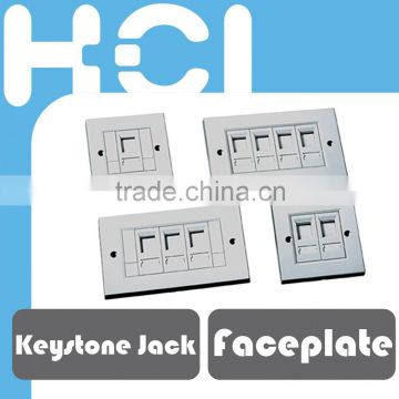 1/ 2/ 3/ 4-Port For the Installation of Keystone Jacks Faceplate