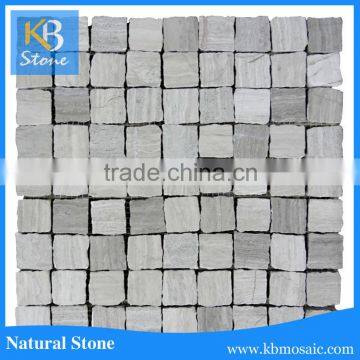 calcutta natural stone marble wooden gray broken floor wall tile mosaic