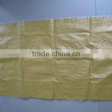 50kg Chemical Products Packing Bag Yellow Pp Woven Sack