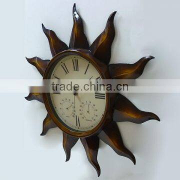 60cm 3 In 1 Sun Shape Living Room Decorative Metal Clock