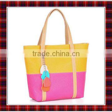 Candy Color Handbag, Lady's Tote, Handbag, Bicolorable Handbag, PU Leather Handbag, Evening Bag (BCC034)