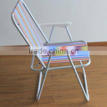 HOT SELL METAL COLOR STRIPE OUTDOOR FOLDING CHAIR photo-2